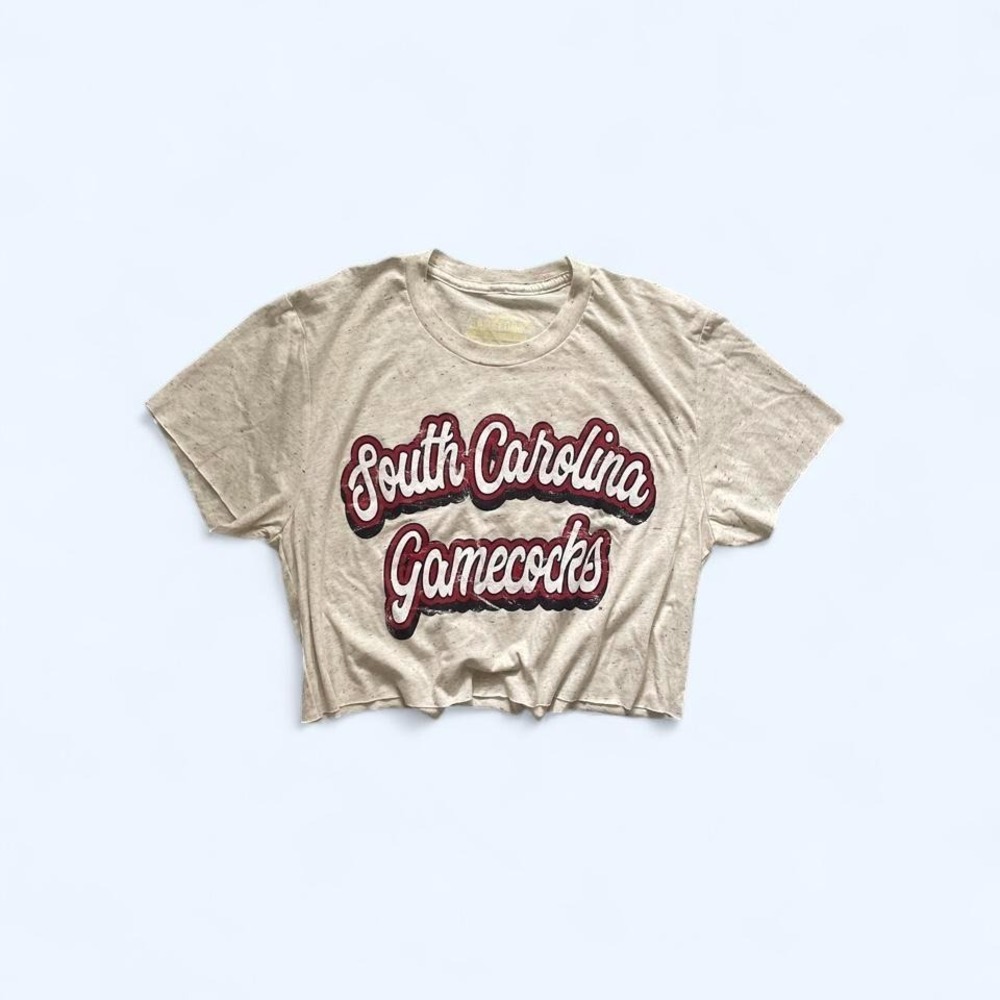 South Carolina Gamecocks logo cropped tee size M by Barefoot